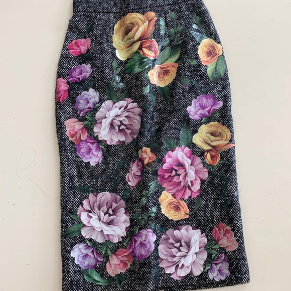 Dolce GabbanaRunWay woolfloral skirt IT 38